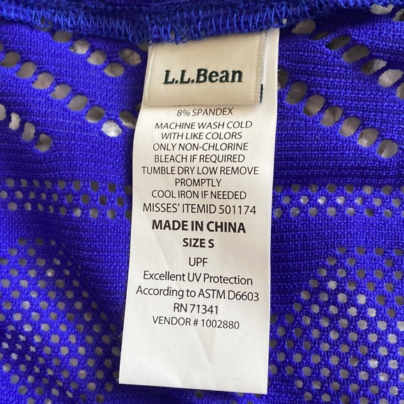 LL Bean Beach Cover Up Dress Blue Size Small - Picture 6 of 10